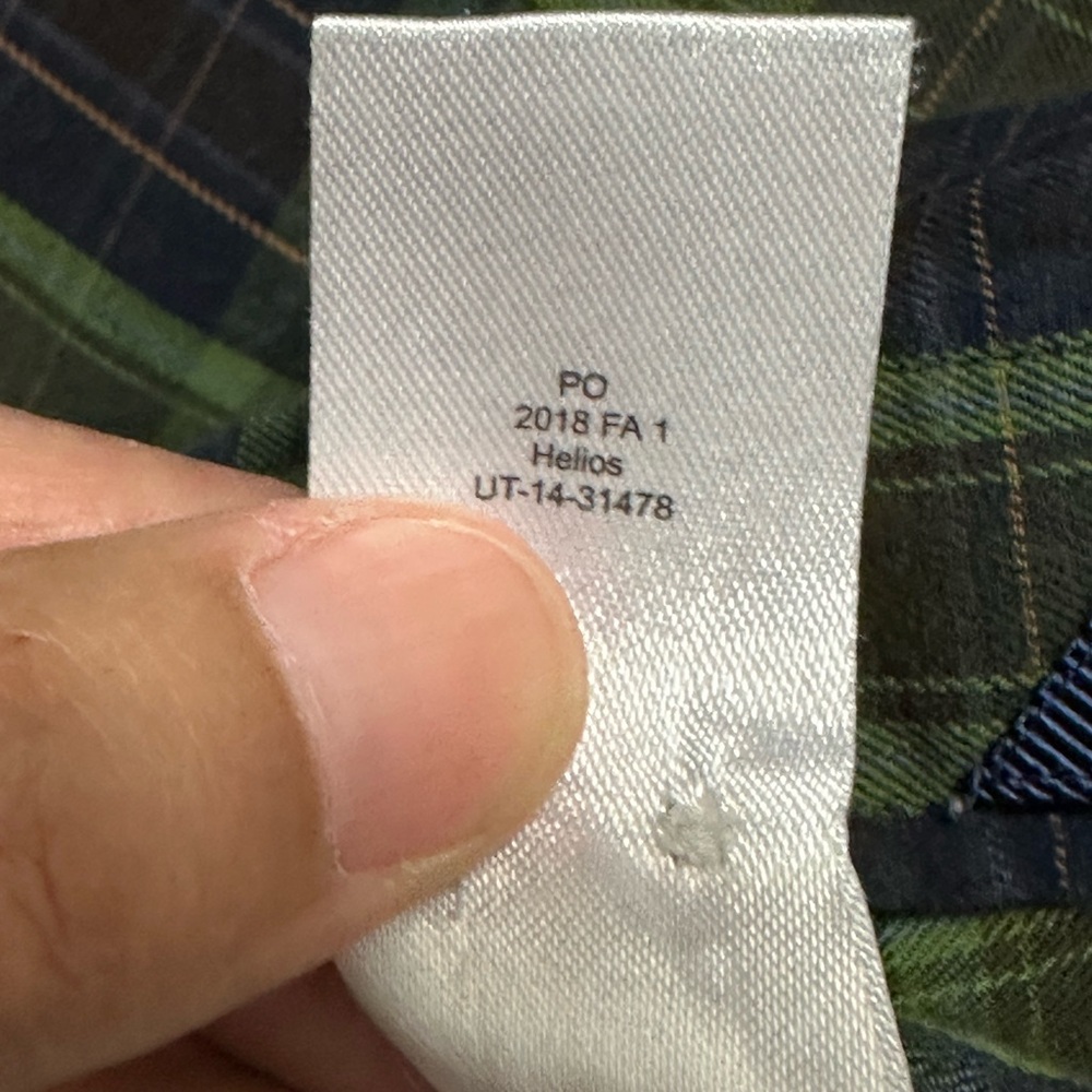 UNTUCKit Mens Helios Green Blue Brown Plaid Regular Fit Button Up Shirt Large - Picture 5 of 8